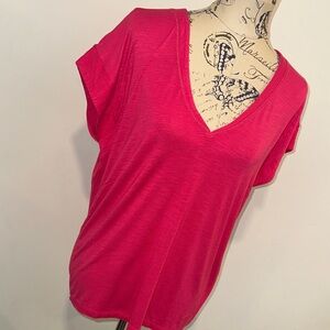 White House Black Market Vibrant Pink Blouse